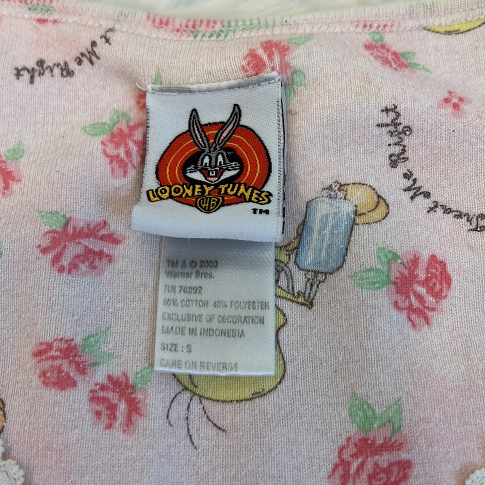 Vintage & Rare‎ Warner Brothers Looney Tunes Tweety Bird Pajama Set - Picture 6 of 11